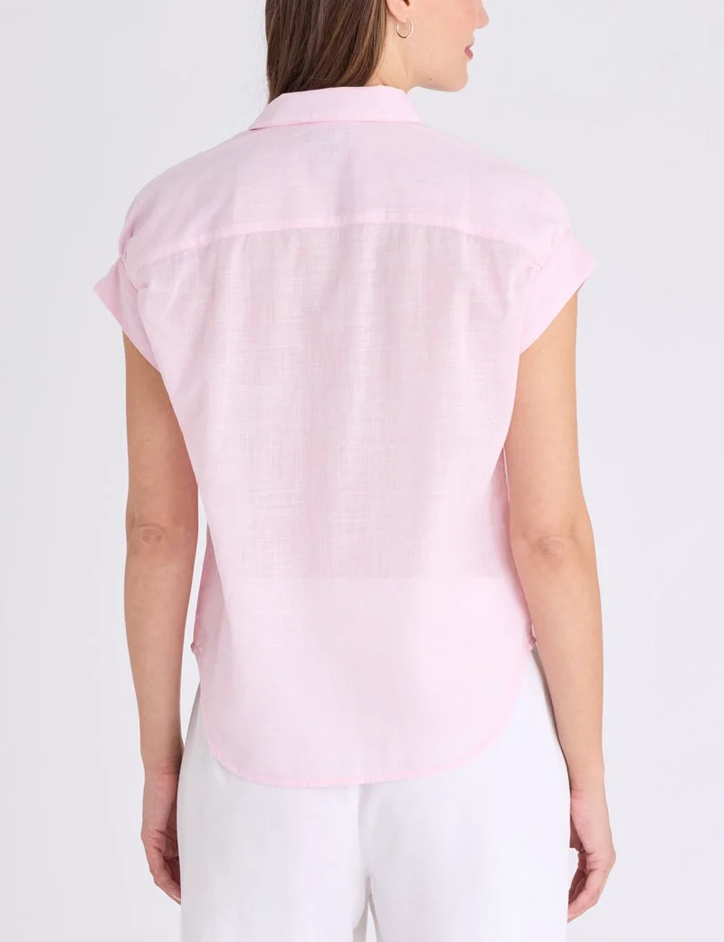 Женский топ U.S. Polo Assn. Shirred Dolman, розовый — фото 2
