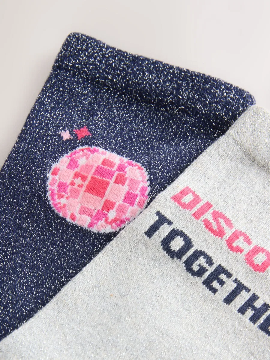 Носки Next 'Disco Together' в темно-синем и светло-сером цветах — фото 4