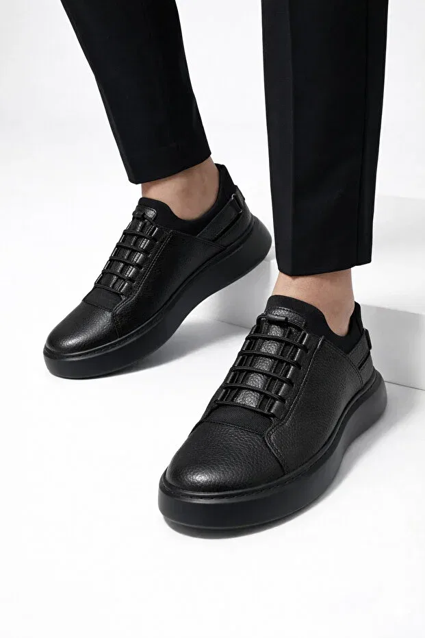 Детские кеды для мальчиков кожаные Cazador, Black