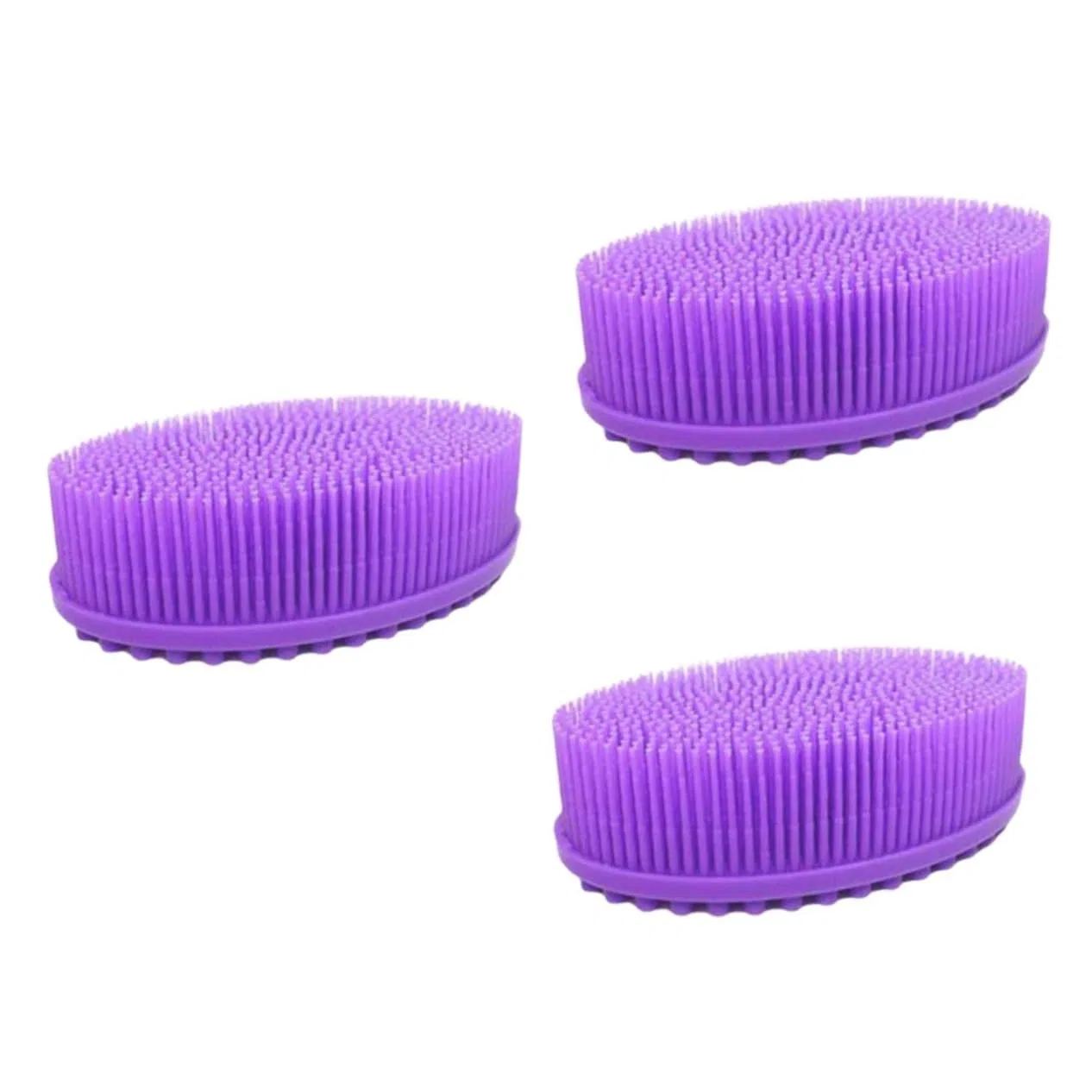 Щетка для тела силиконовая Beavorty, 3 шт, 12x7 см, Lilax3pcs