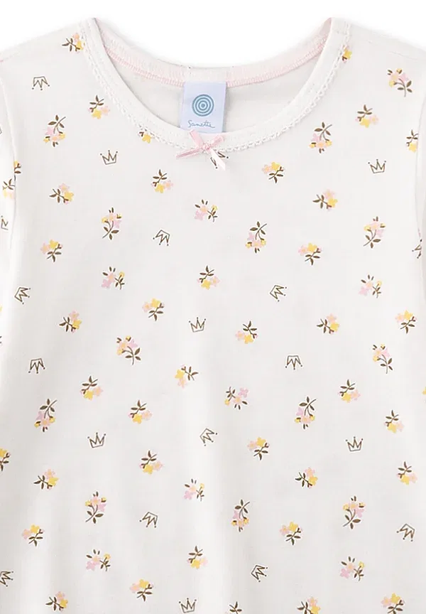 Комплект пижамы с цветочным принтом Set, Sanetta, Beige, бежевый — фото 3