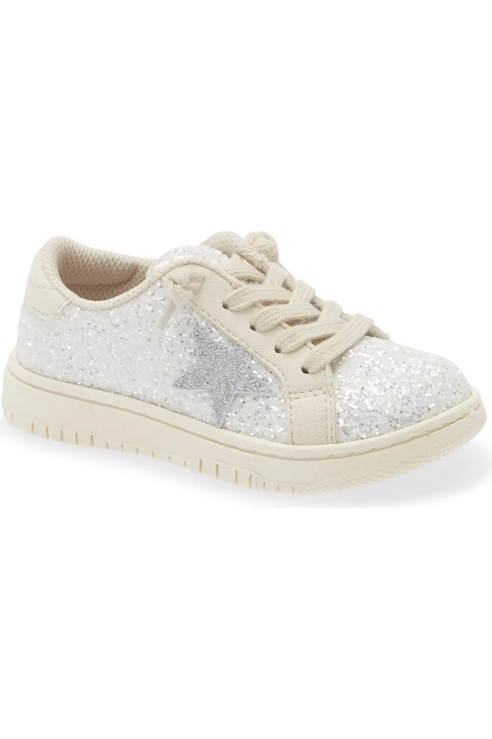 Кроссовки детские с блестками Kinely L'AMOUR, Glitter White