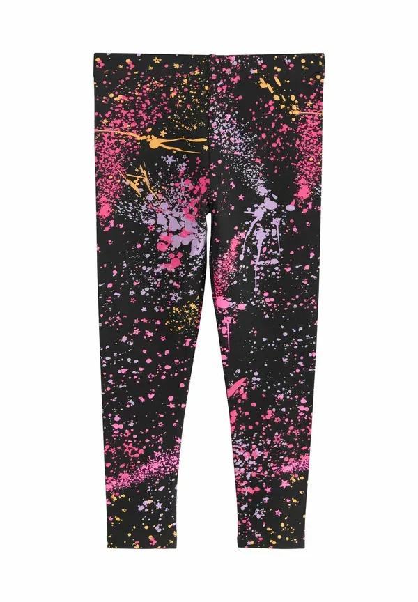 Леггинсы с принтом Regular fit Next Black Pink Splat, черный/розовый