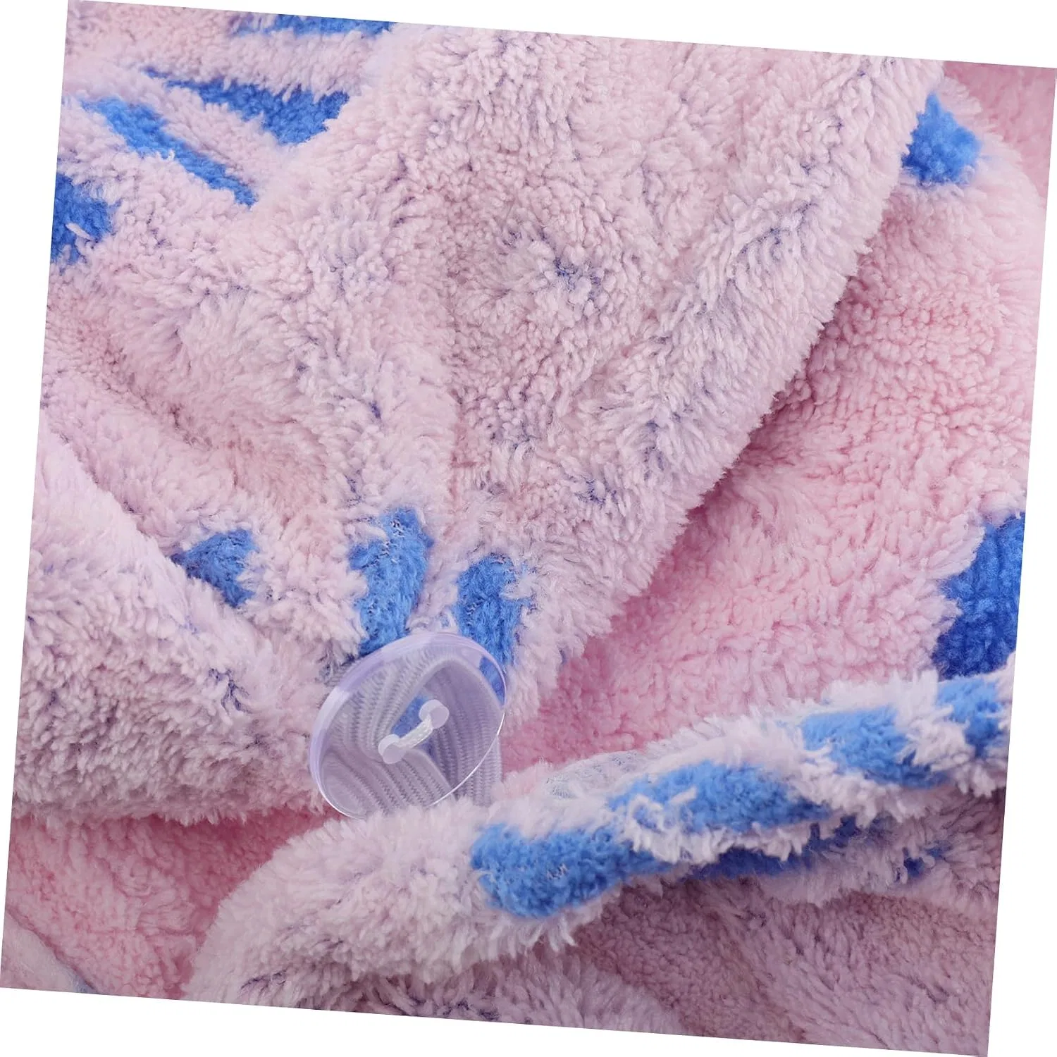 Шапочка для душа VALICLUD, Coral Fleece, Розовая — фото 3