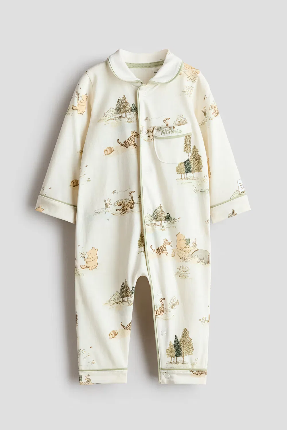 Пижама из набивного хлопка Disneyxsanderson H&M, Cremefarben/Pu Der Bär