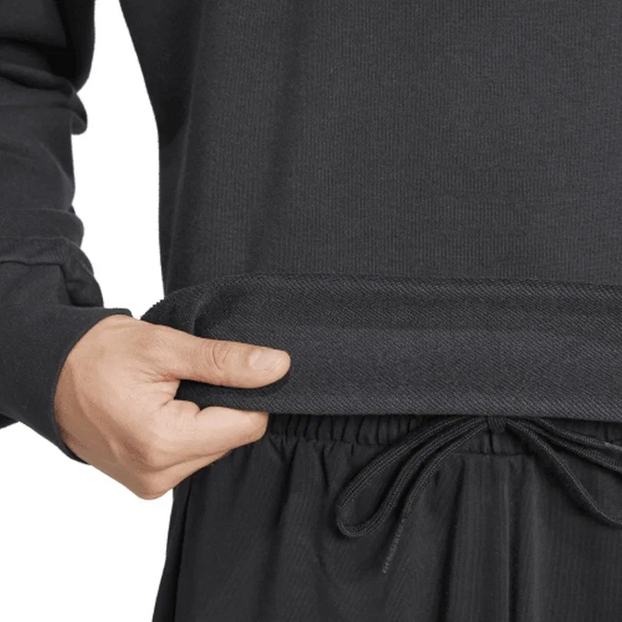 Спортивный свитшот с длинным рукавом и принтом 3-Stripes Essentials, adidas, Черный — фото 4