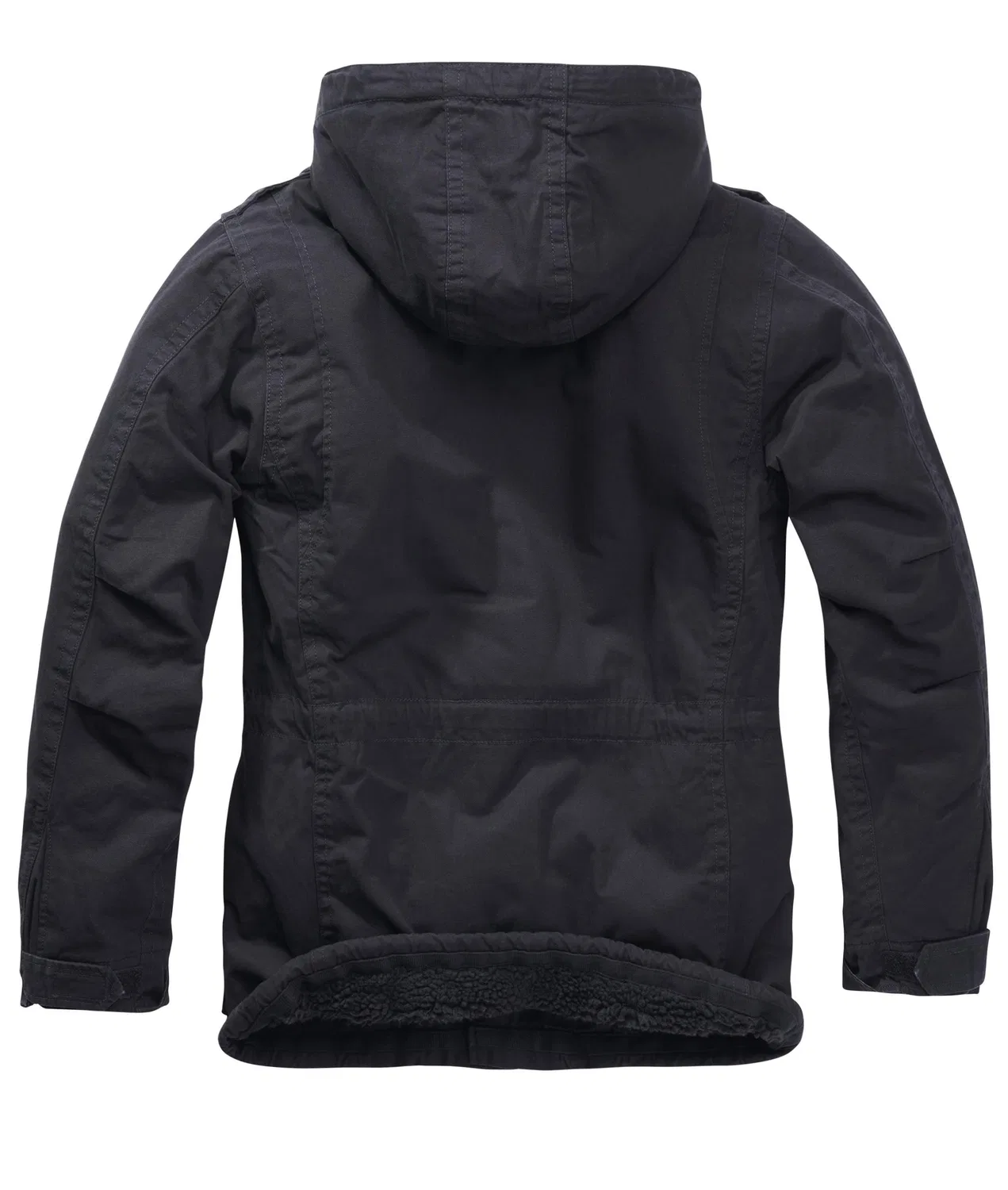 Мужская зимняя куртка M65 с капюшоном Brandit Vintage Diamond Schwarz Teddyfutter, Washed Black — фото 2