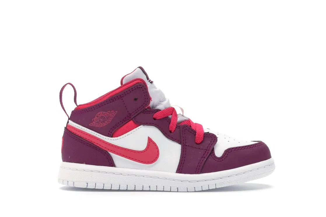 Детские кроссовки Lifestyle Jordan 1 Mid Jordan, True Berry/Rush Pink-White