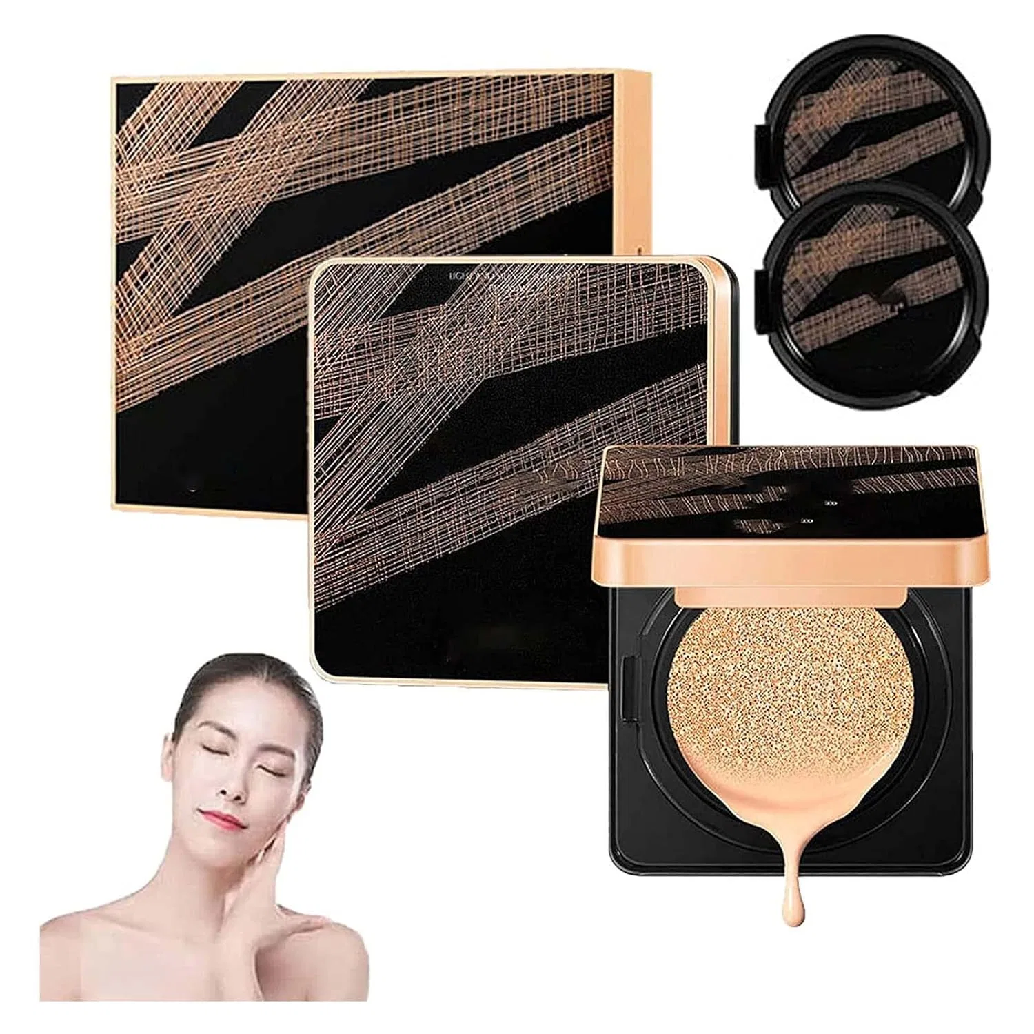 BB Cream Gold Concealing Beauty Air Cushion, Niblido, 15 г, Natural
