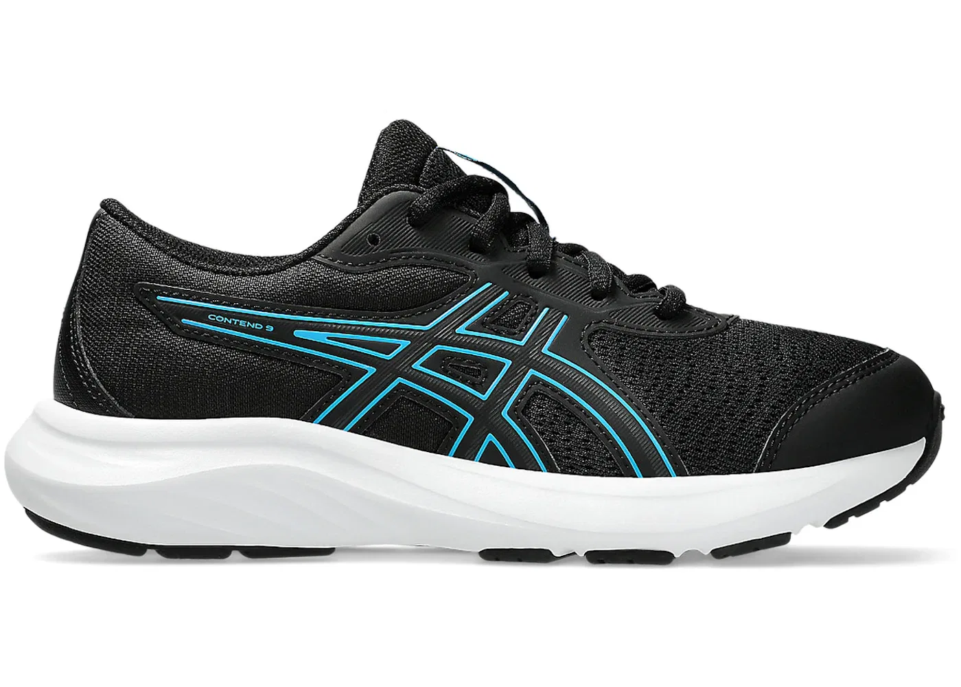 Детские кроссовки беговые ASICS Contend 9, Black Digital Aqua