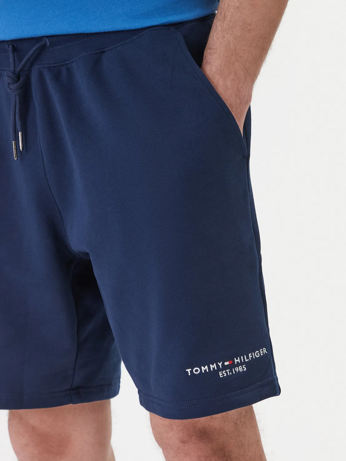 Мужские спортивные шорты стандартного кроя Logo Tommy Hilfiger, темно-синий — фото 4