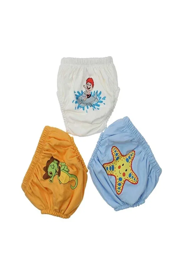 Детские трусы для мальчиков хлопковые 3-штучный набор Basics Jilly Jo, Mixed Multicolor
