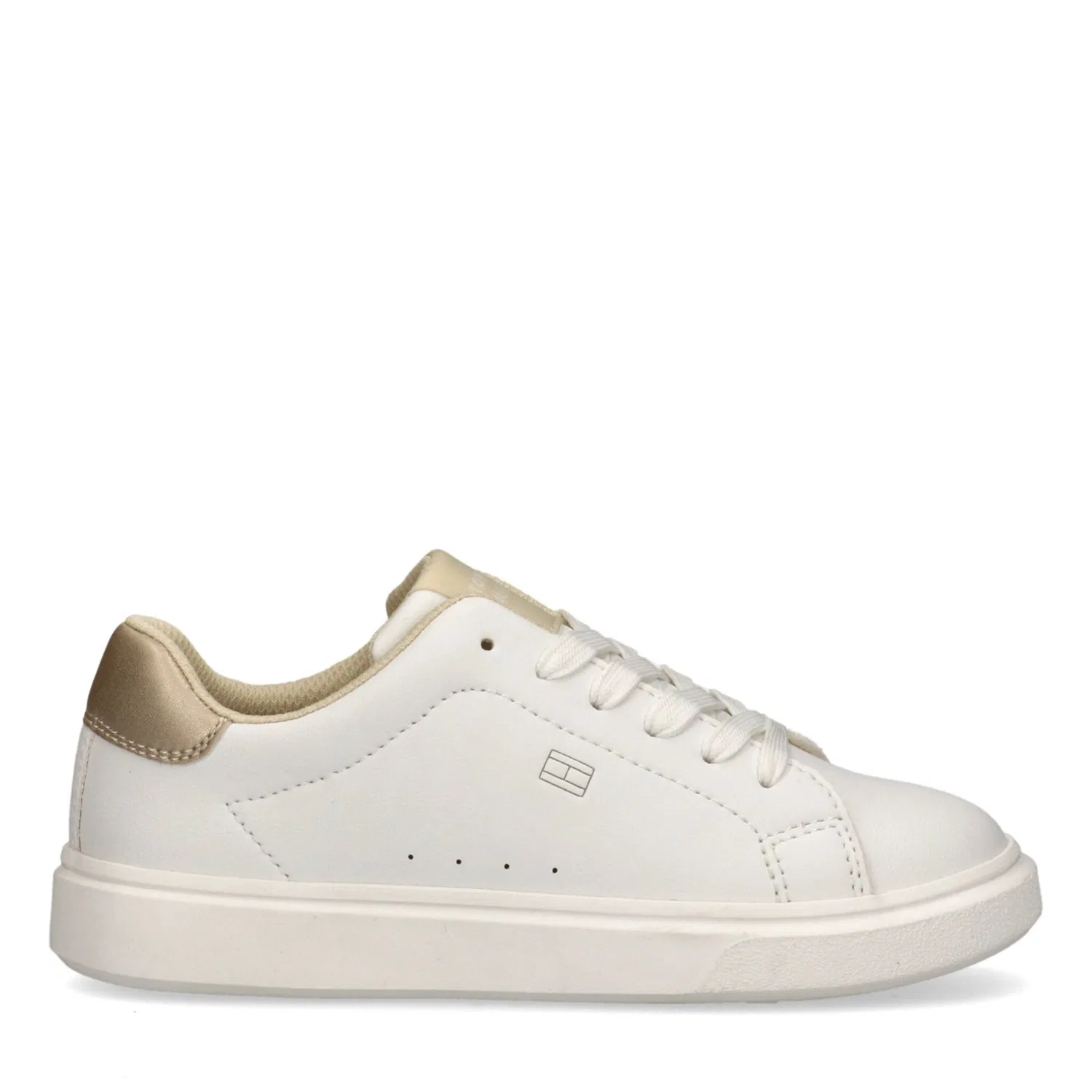 Детские кроссовки на шнуровке с контрастной отделкой Tommy Hilfiger, White Metallic — фото 3