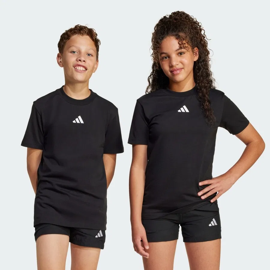 Детская футболка с коротким рукавом adidas Sportswear Essentials Tee, Черно-белый