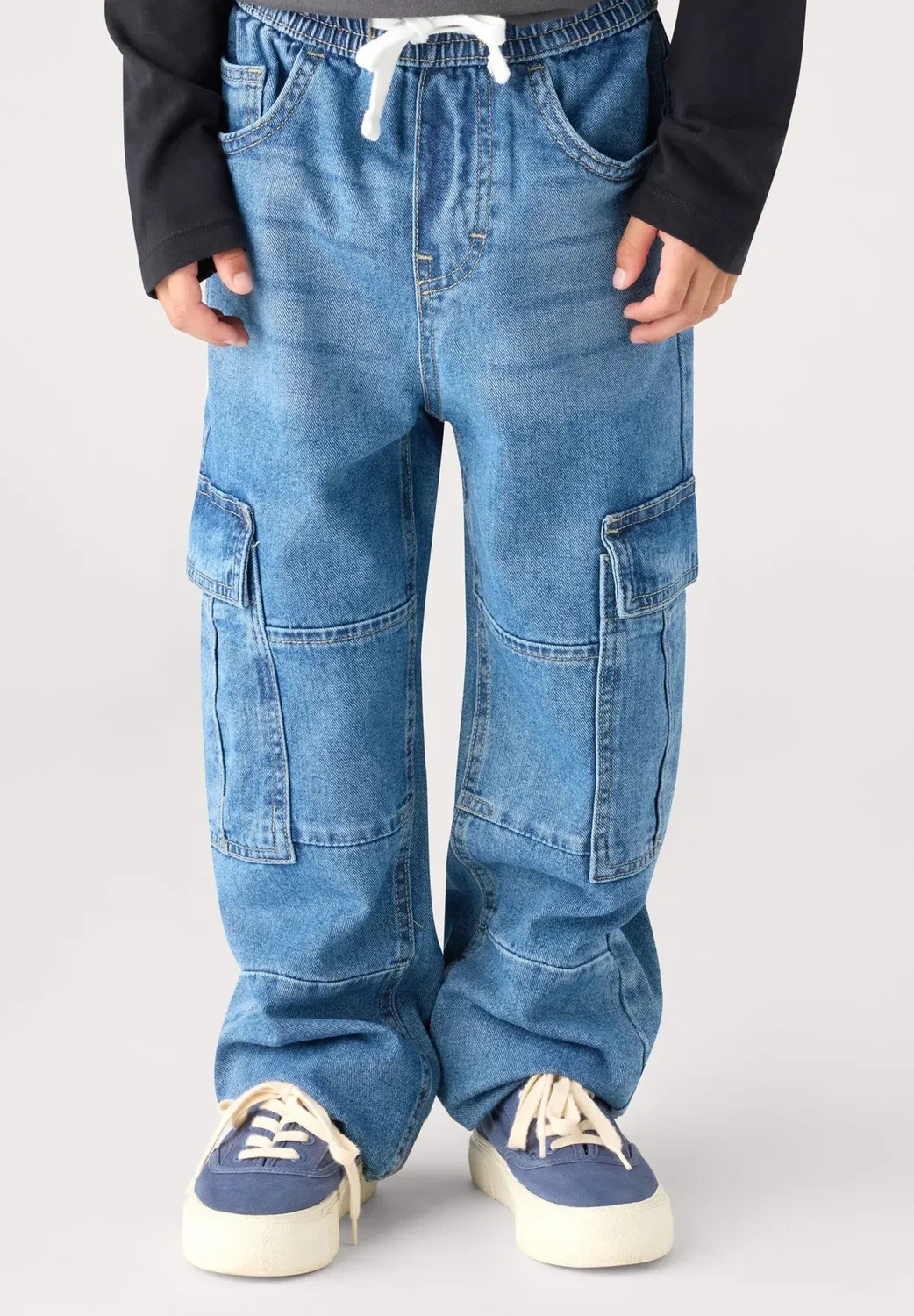 Джинсы Pantalone Lungo Tinta Unita - джинсы свободного кроя Terranova, Blu Denim Medio — фото 2