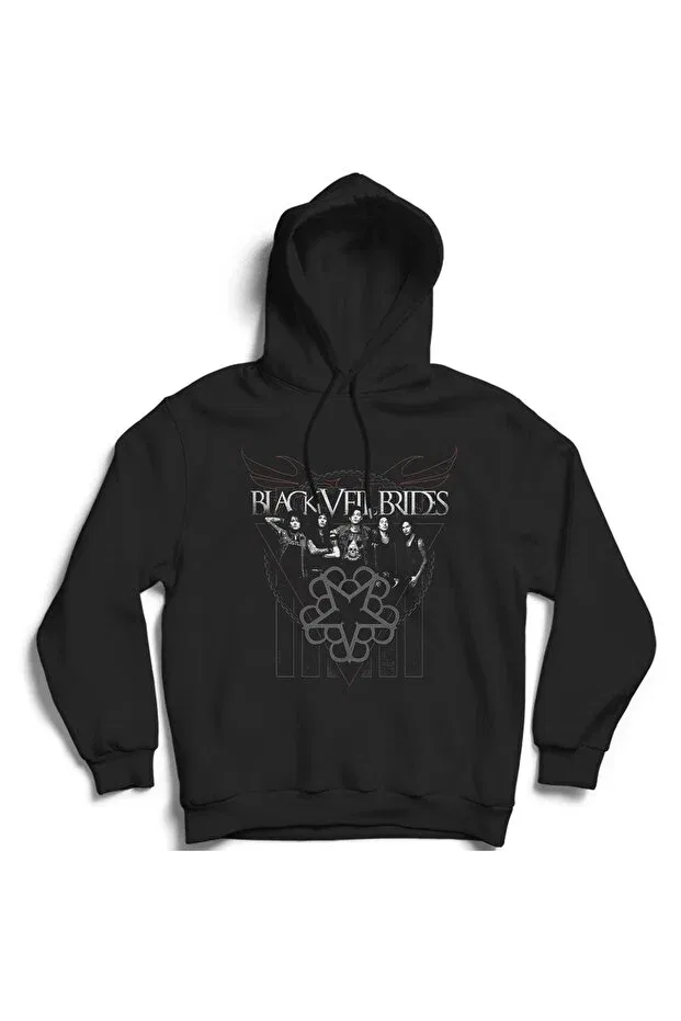Детское худи с принтом Black veil brides v79 - rock metal music band hooded sweatshirt hoodie The Fame, Black