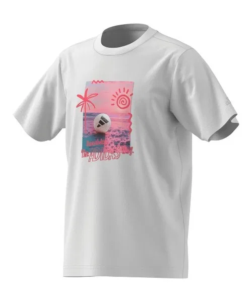 Детская футболка с принтом Cool Feeling Regular Fit Beach Graphic Adidas, Черный — фото 2