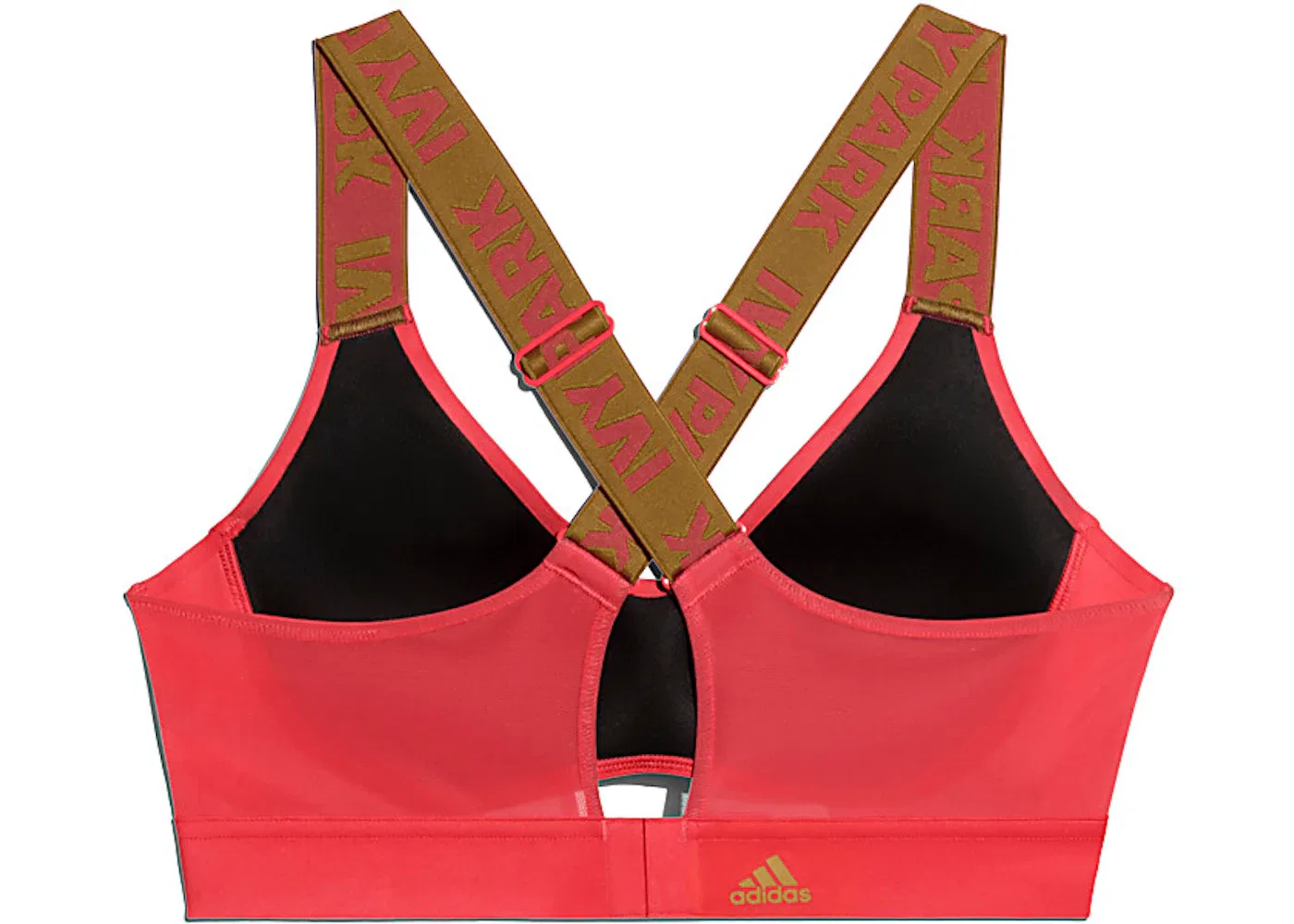 Женский бюстгальтер с вырезами средней поддержки Ivy Park Adidas, Real Coral — фото 2