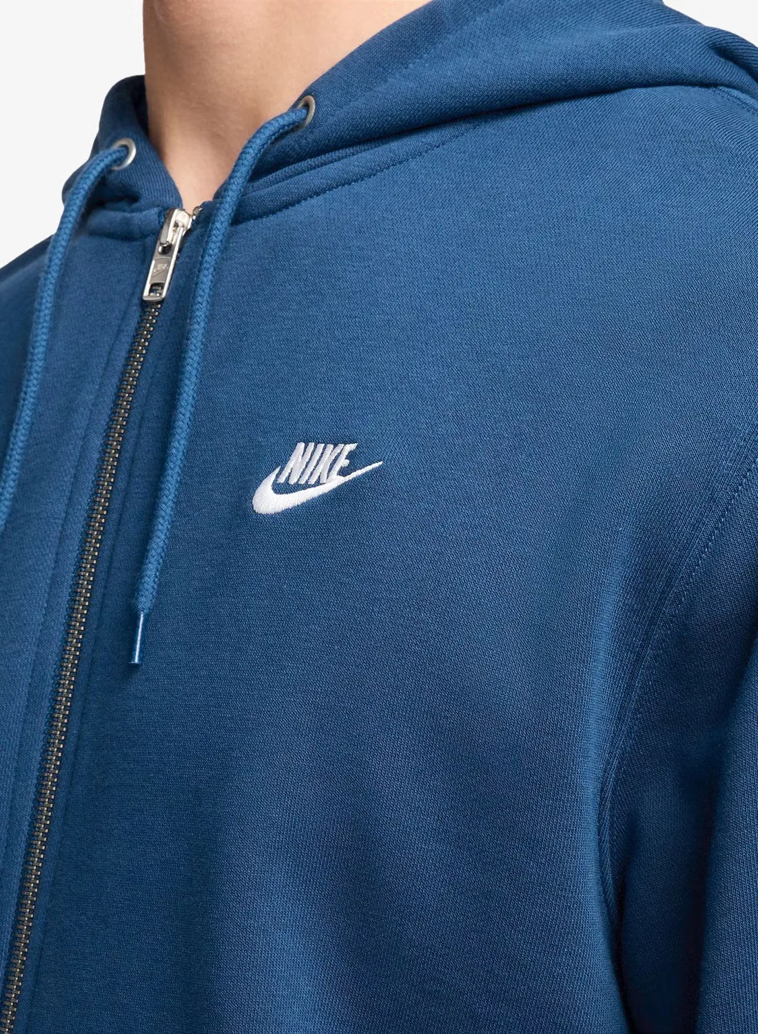 Худи с капюшоном на молнии Nike NSW Club Fleece, синий — фото 3