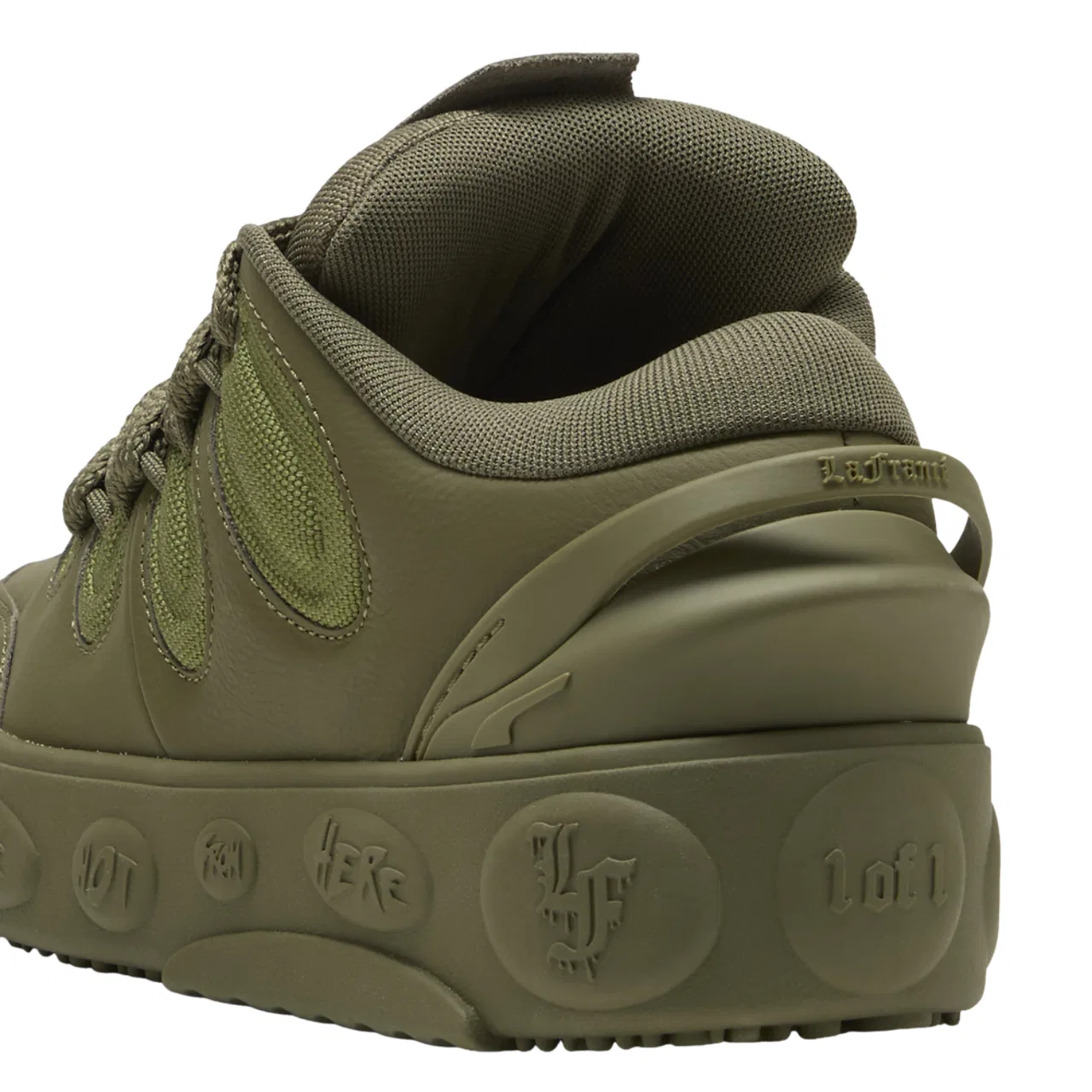 Детские кроссовки для мальчиков с принтом PUMA La France Oak Tree PUMA, Olive Green Loden Green — фото 3