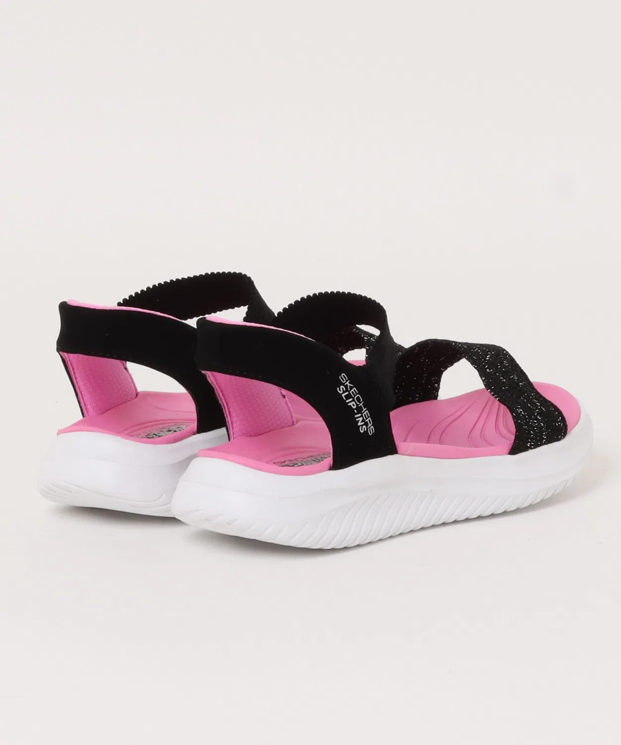 Детские спортивные сандалии с ремешками ULTRA FLEX 3.0 SKECHERS, Black Pink — фото 2