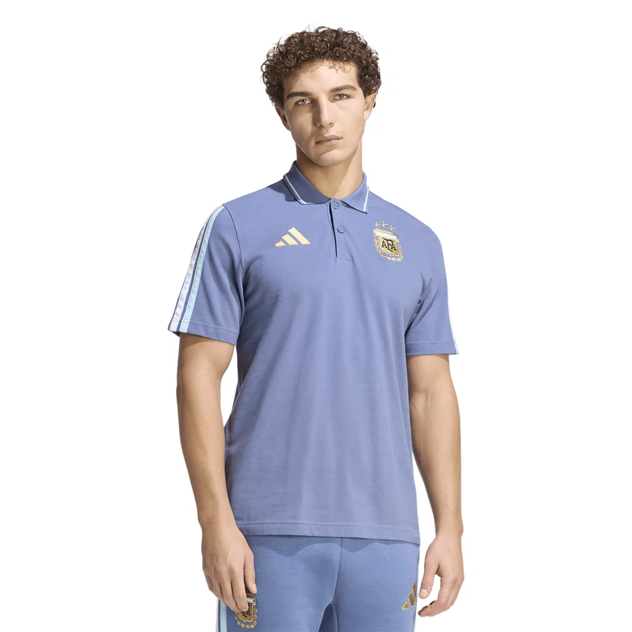 Мужское поло Argentina Alphaskin Adidas, цвет Crew Blue