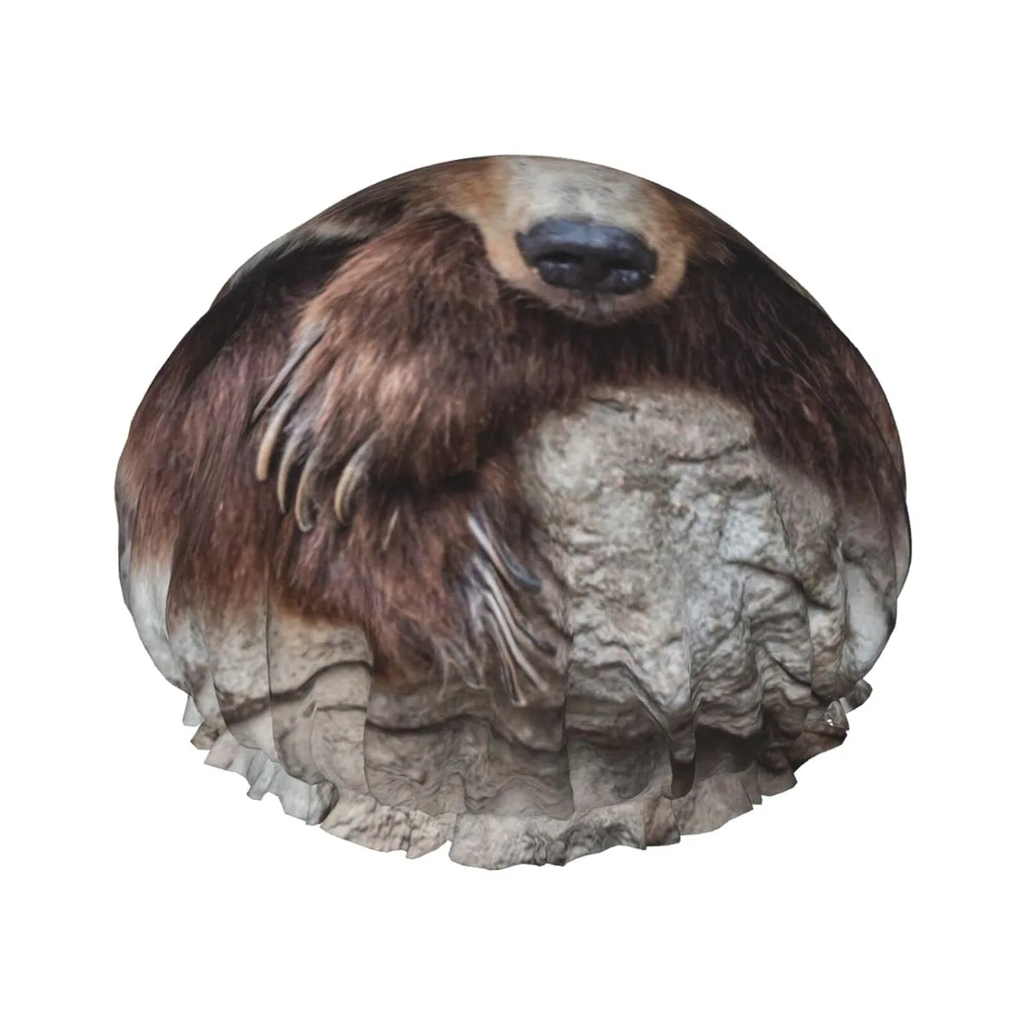 Шапочка для душа Шапочка для душа ObabO, Double Layer Waterproof, Brown Bears