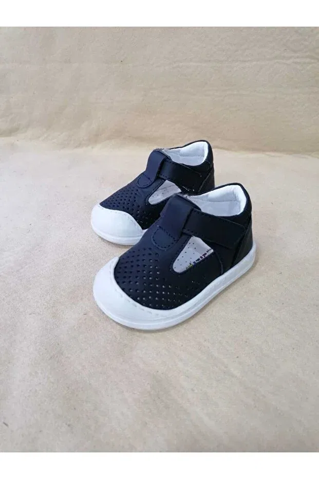 Детские туфли для девочек кожаные с ортопедической стелькой Özgür Kids, Navy Blue — фото 3