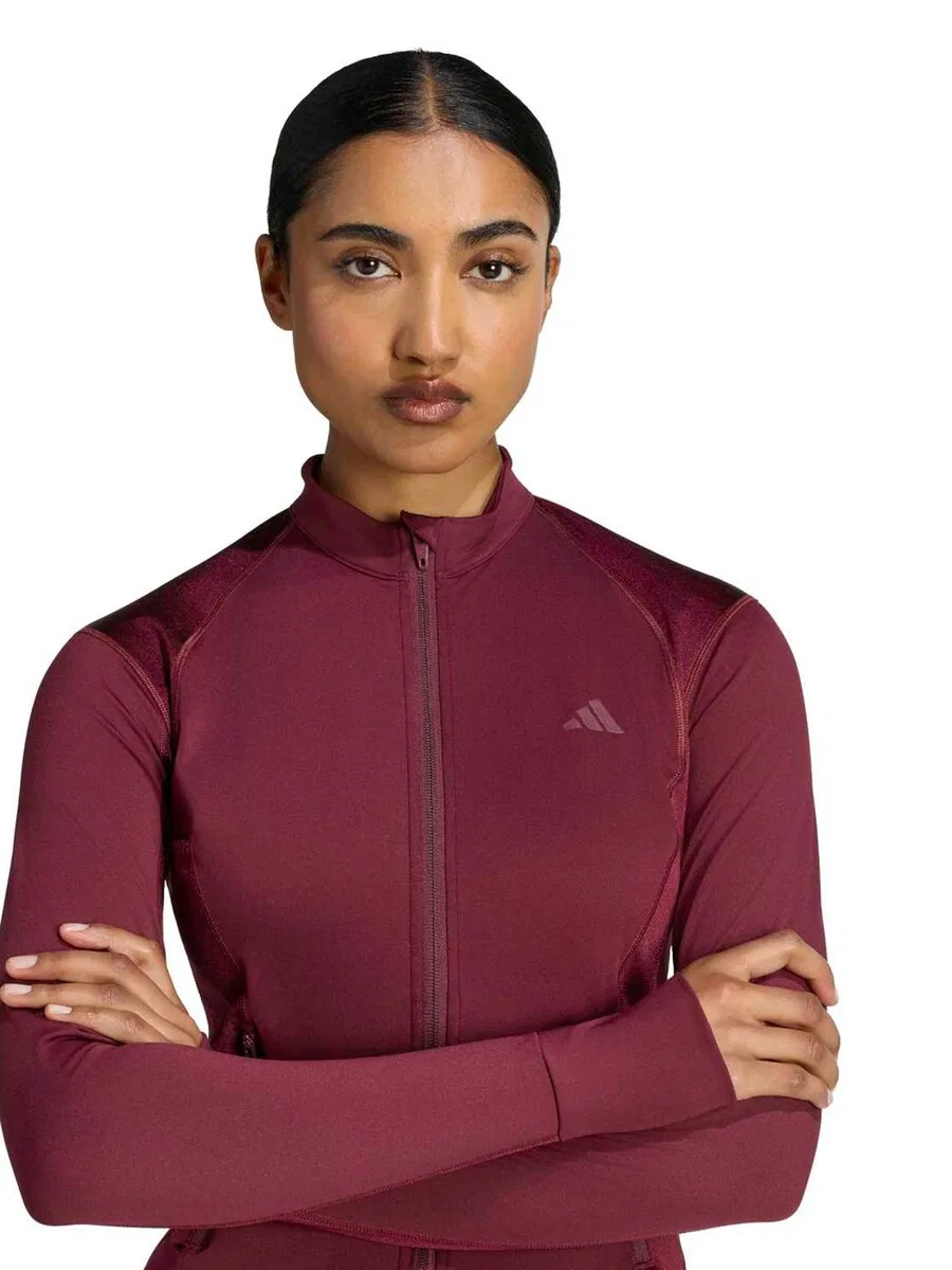 Куртка для тренировок ADIDAS PERFORMANCE 'Pwr Ess' бордового цвета — фото 4