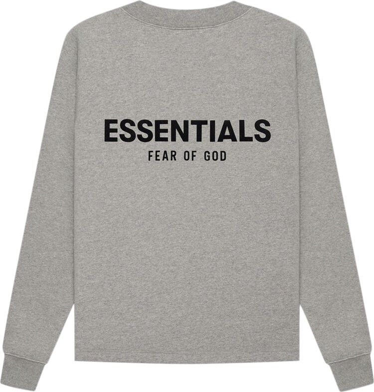 Толстовка Fear of God Essentials Relaxed Crewneck 'Dark Oatmeal', серый — фото 3