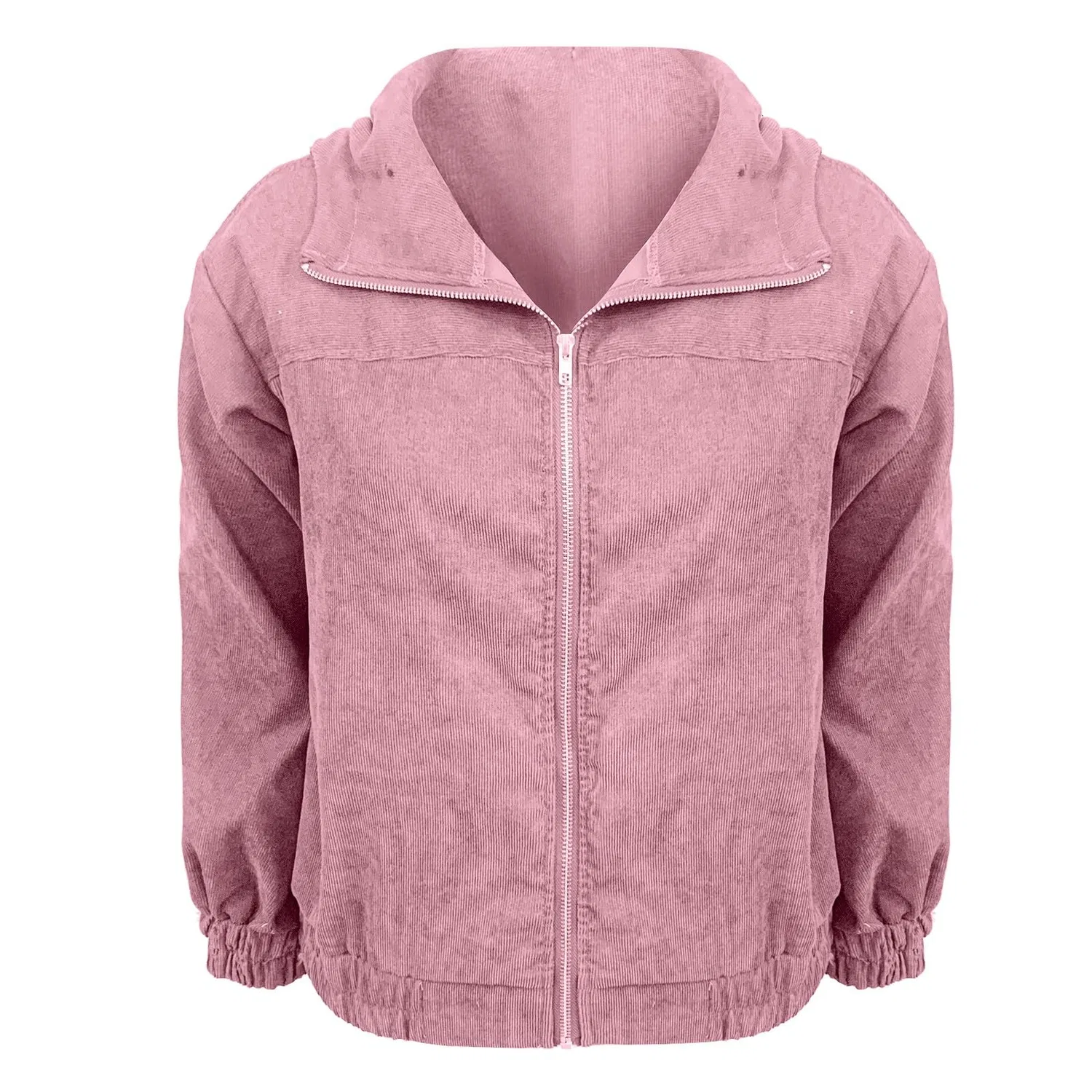 Женское пальто из вельвета с молнией Shacket Zip Up, Rosso — фото 2