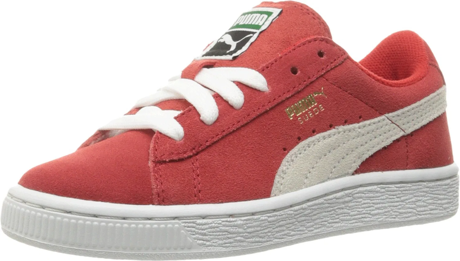 Детские кроссовки для девочек замшевые Suede Classic PUMA, Red And White