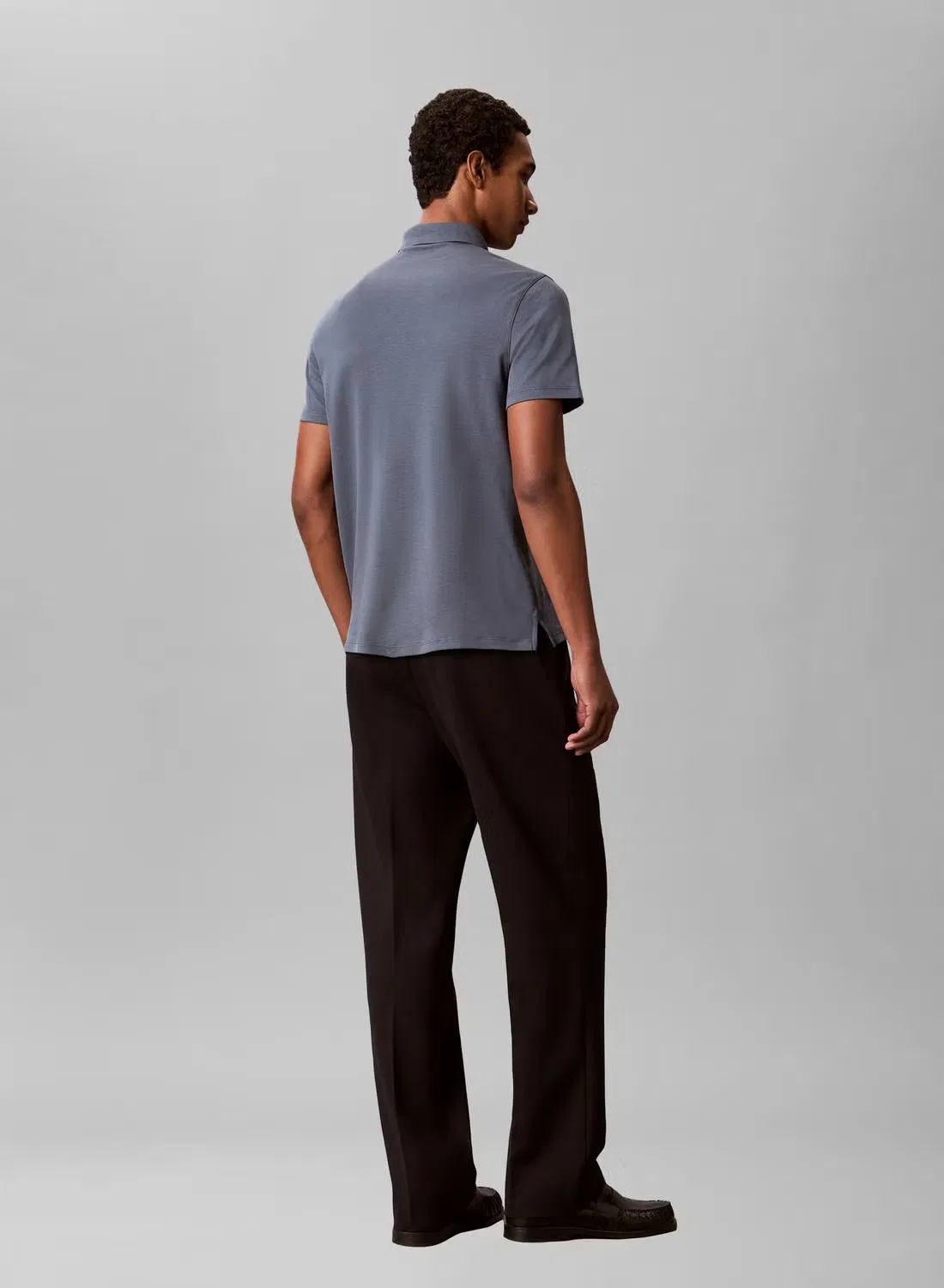 Поло с принтом-бейджем Slim Calvin Klein, темно-серый — фото 3