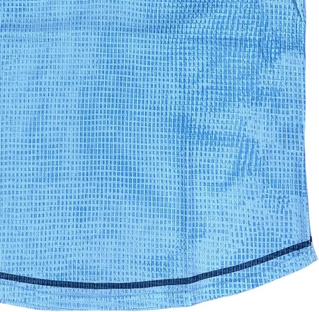 Мужская футболка с воротником-стойкой и цветовым блоком, Light Blue — фото 4