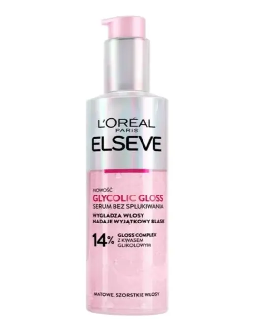 

L'Oreal Paris, Несмываемая сыворотка Elseve Glycolic Gloss для жестких и тусклых волос, 150мл