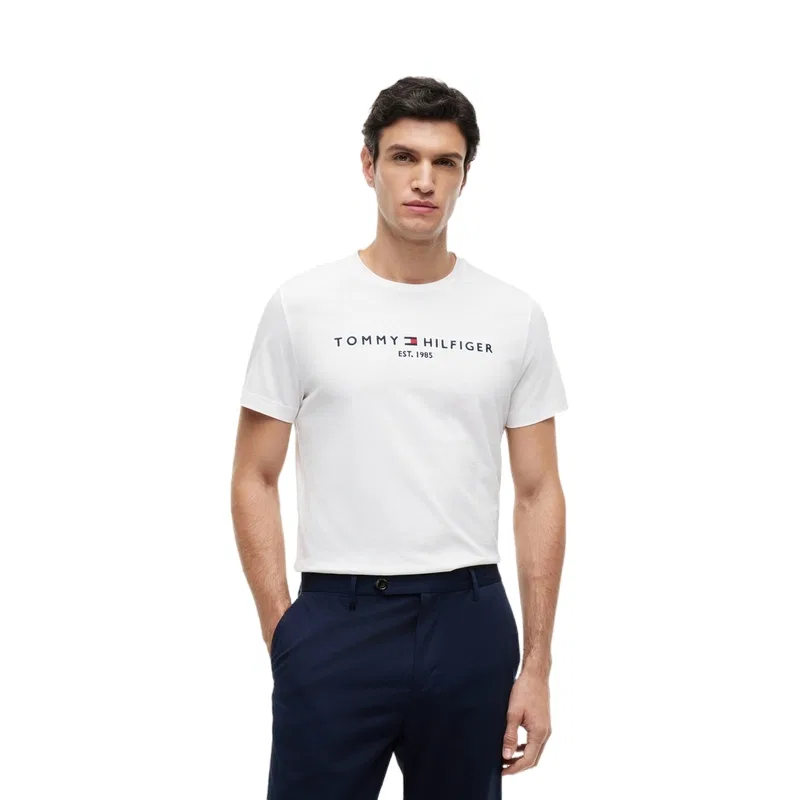 Мужская футболка с круглым вырезом Tommy Hilfiger, Ecru YBR