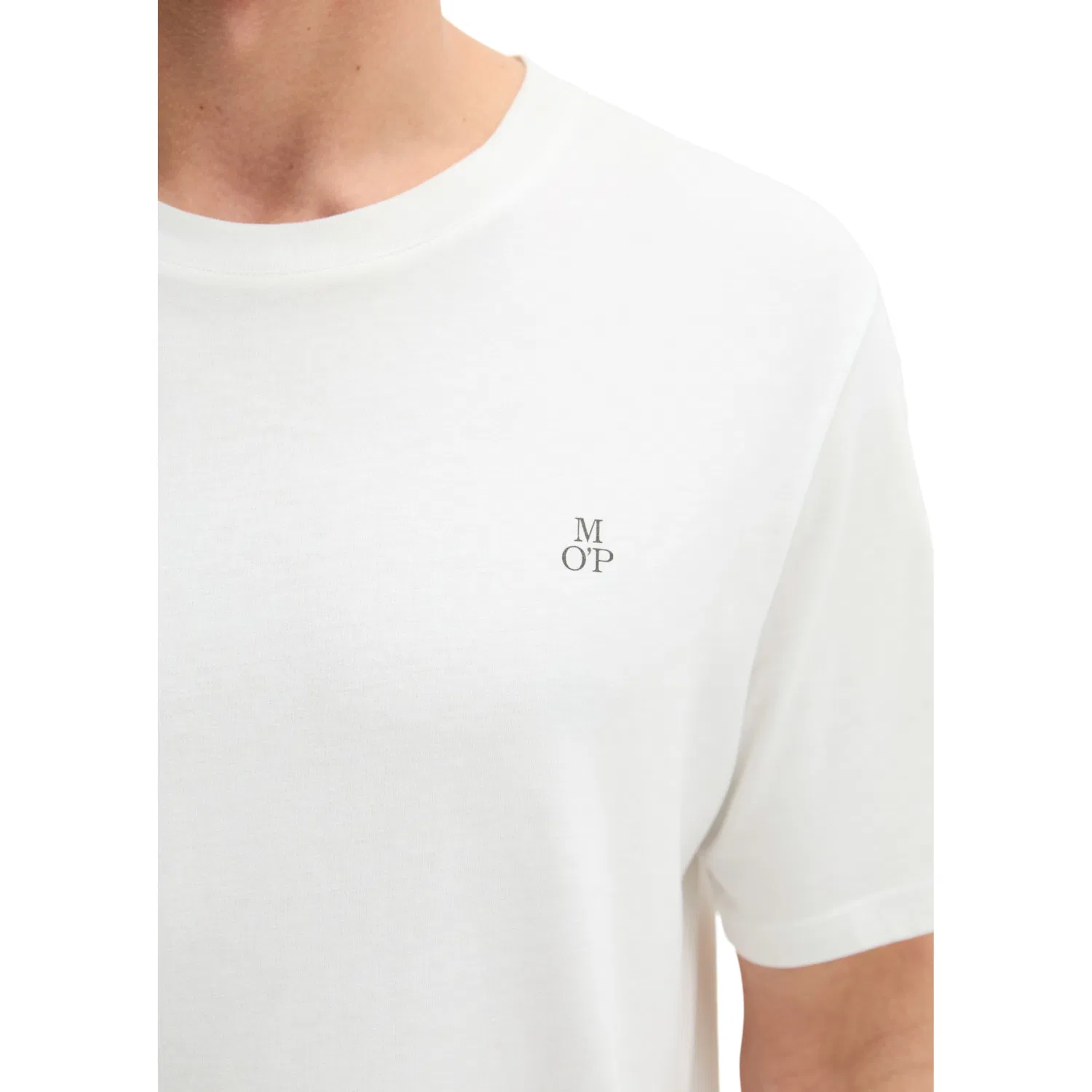 Детская хлопковая футболка с круглым вырезом Marc O'Polo, White — фото 4