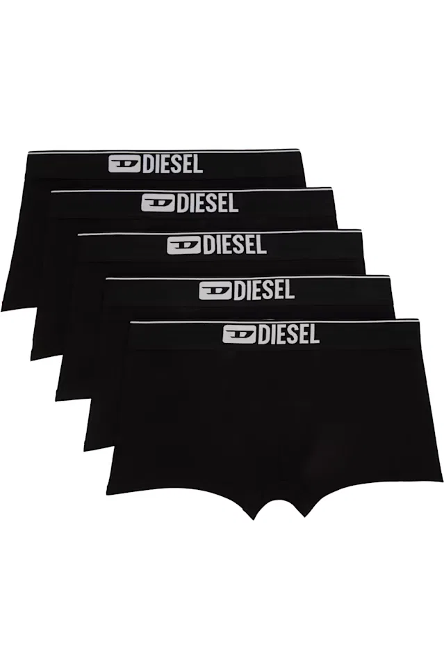 Набор из пяти черных боксерских трусов umbx-damienfivepack Diesel