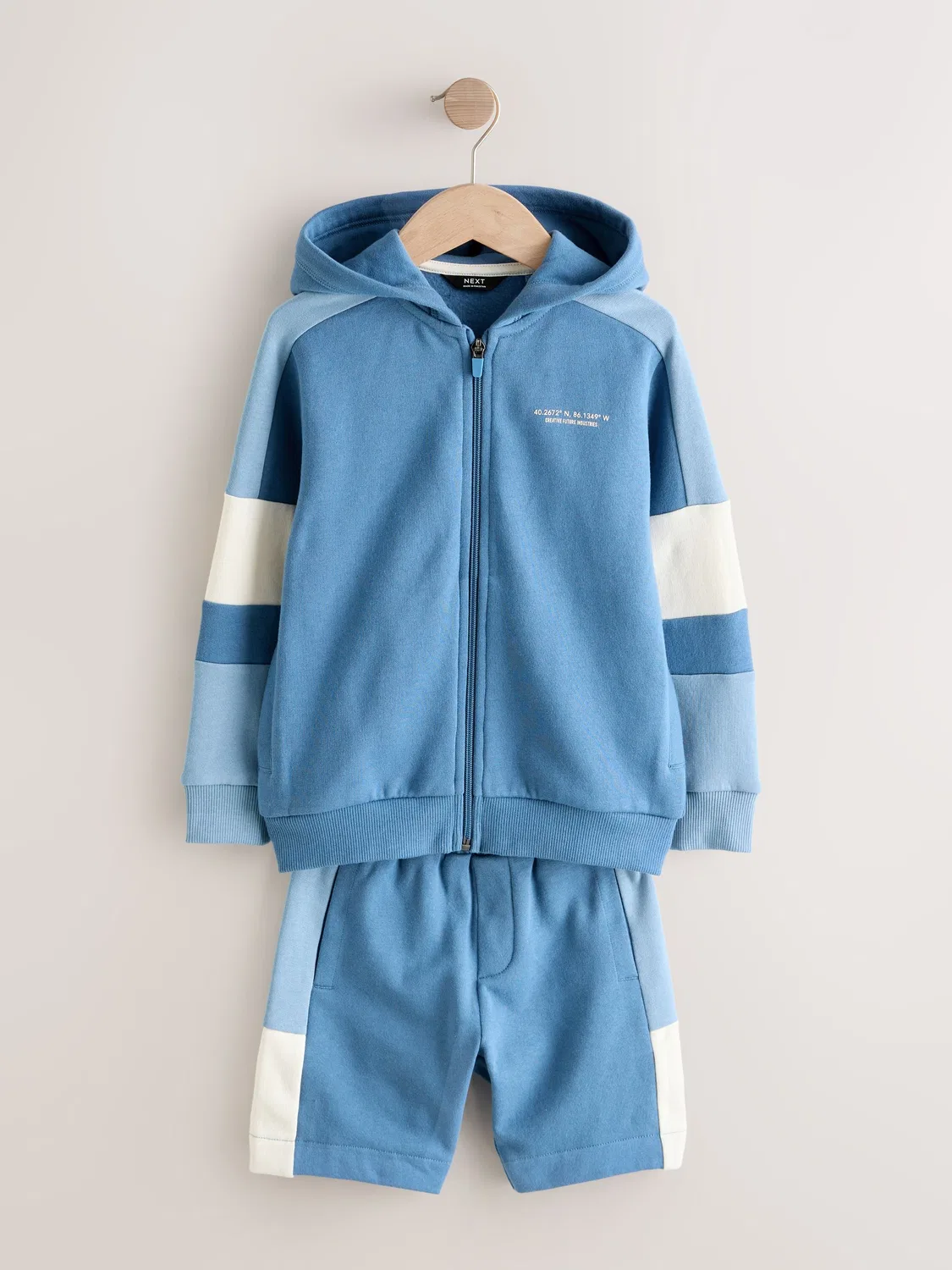 Спортивный костюм Colourblock Zip Through Hoodie Set Next, синий
