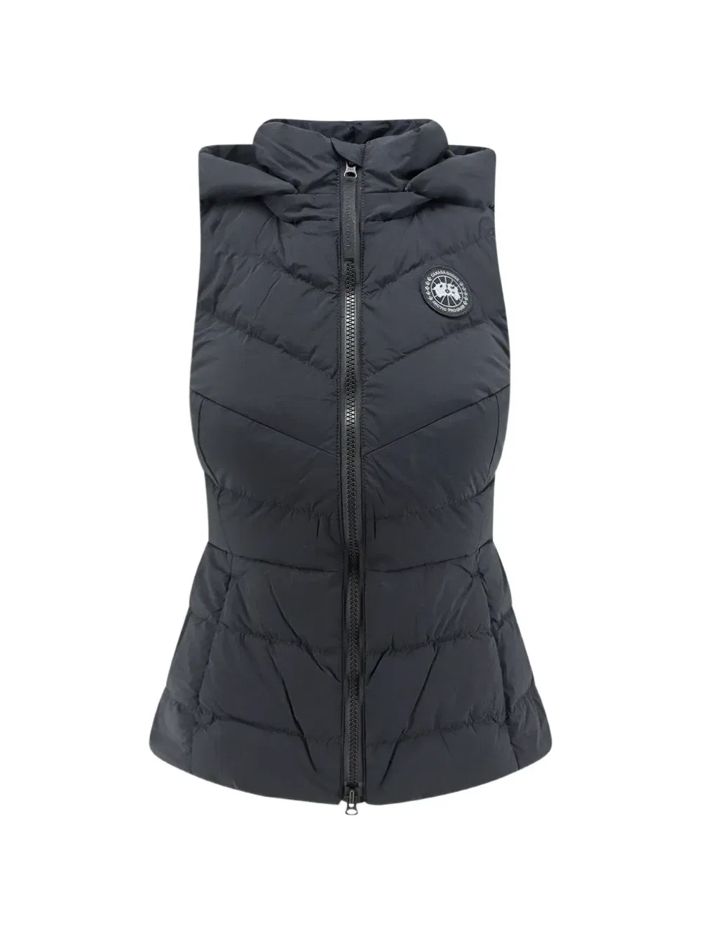 Утепленный жилет с капюшоном Canada Goose, черный