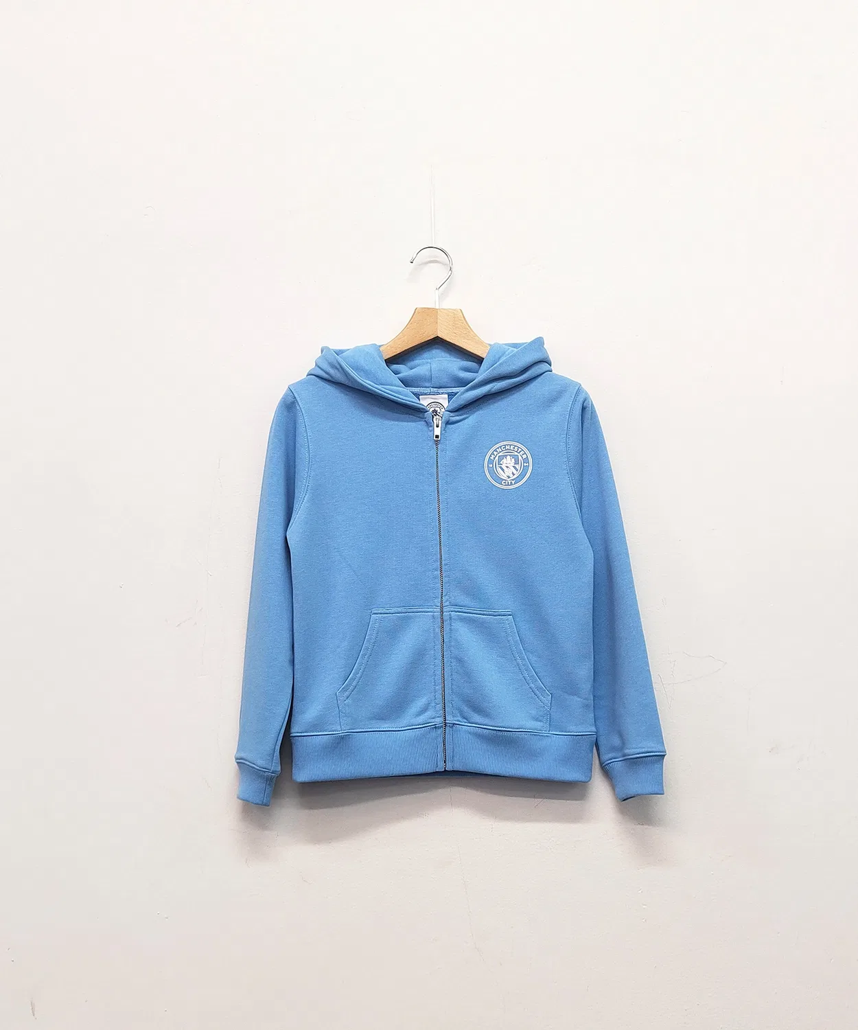 Детский худи с принтом Manchester City Emblem Auntie Rosa, Blue