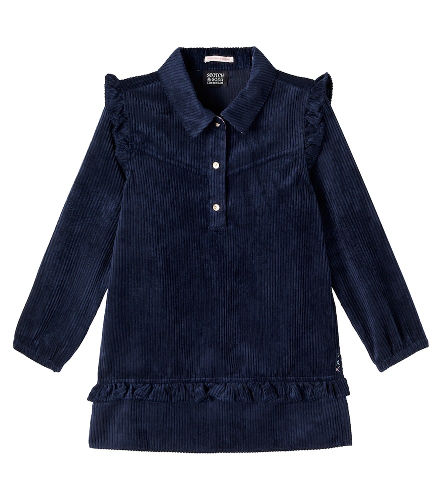 

Платье из вельвета с рюшами Scotch & Soda Kids, Sky Captain