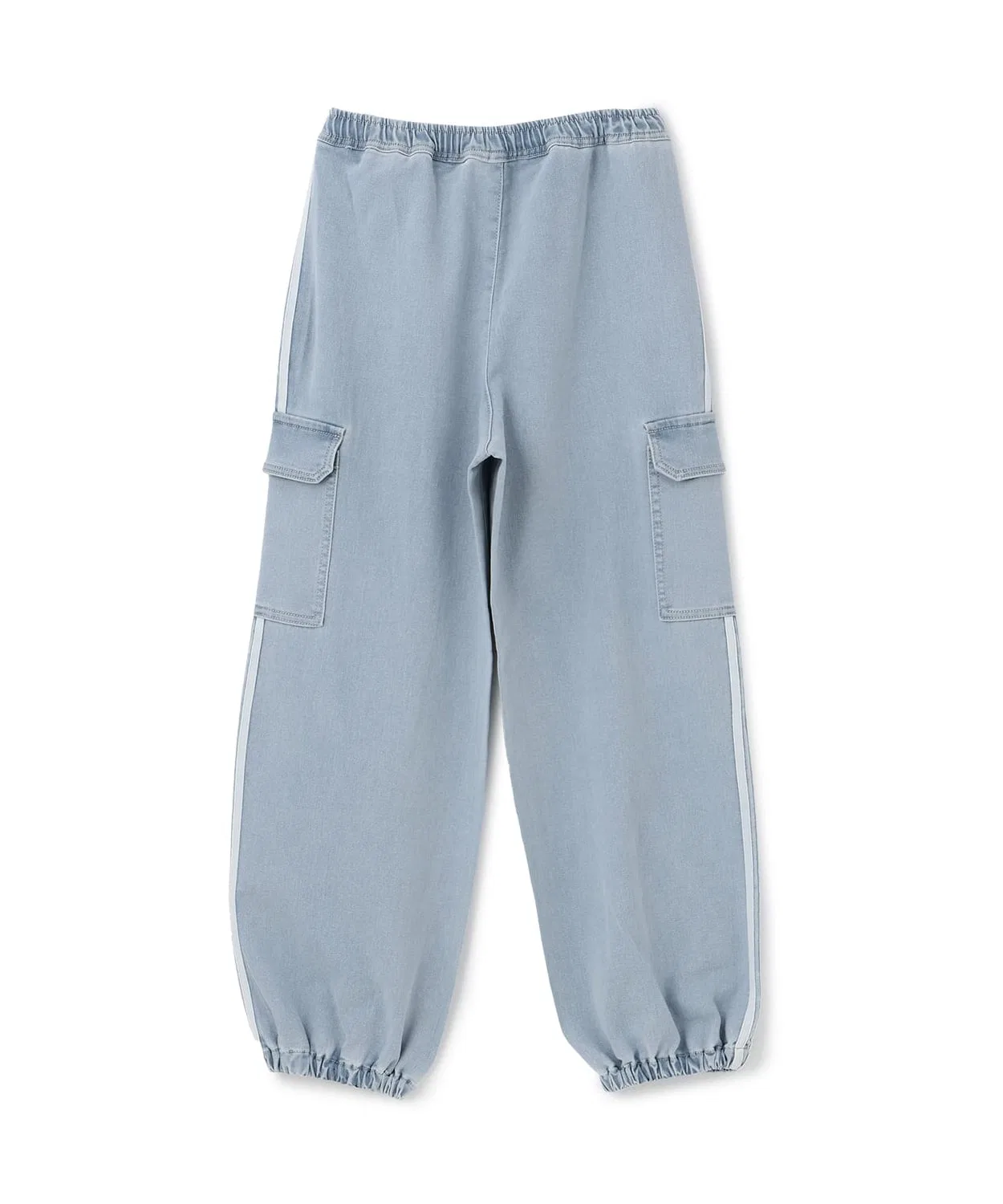 Детские карго-брюки из денима с линиями PINK-latte, Light Blue — фото 2