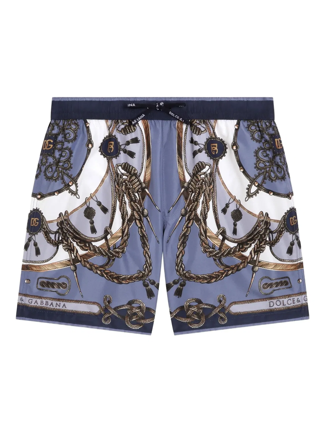 Шорты для плавания с принтом веревки Dolce & Gabbana, синий
