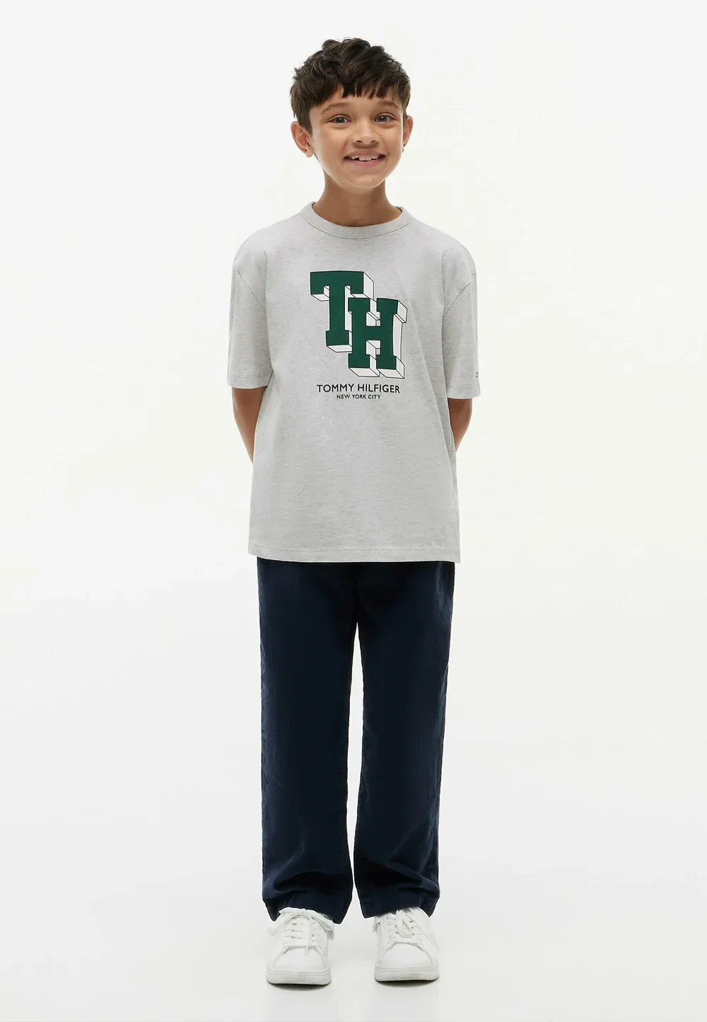 Футболка с логотипом университетской команды - футболка с принтом Tommy Hilfiger, Heather Grey