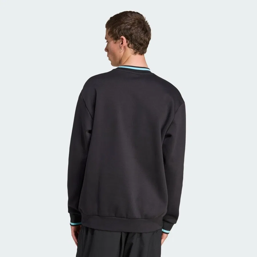 Свитшот с круглым вырезом и принтом Badge Crewneck Originals adidas, Черный — фото 2