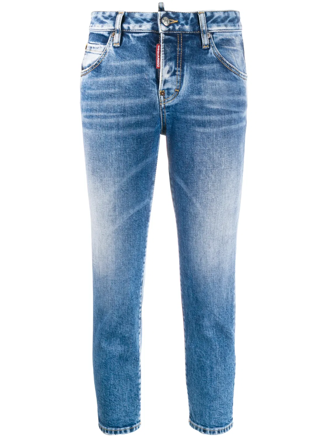 Джинсы классические зауженные синие DSQUARED2, синий