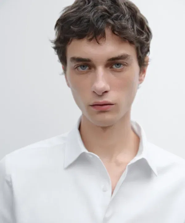 Оксфордская рубашка slim fit, 100% хлопок, Massimo Dutti — фото 3