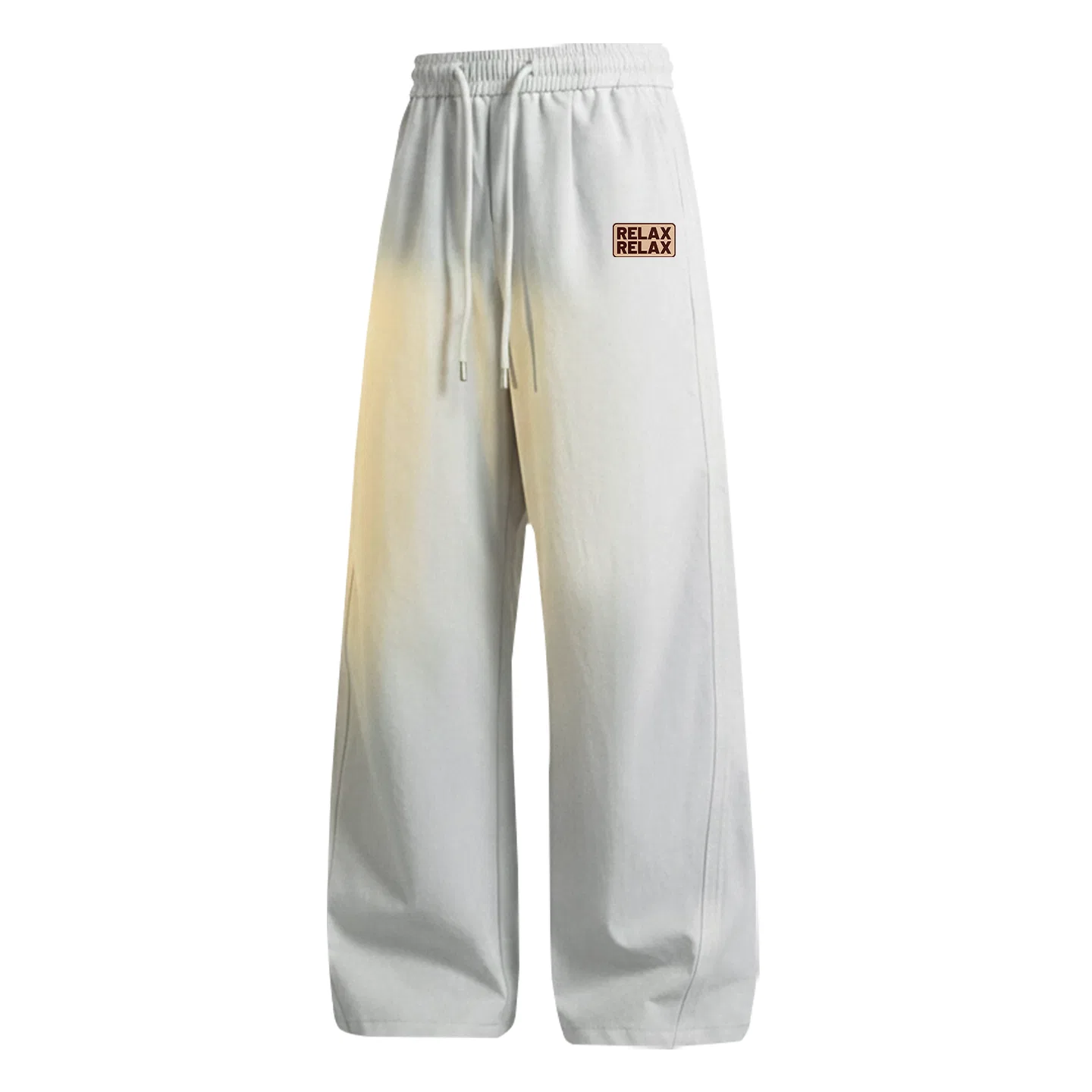 Детские спортивные штаны с лампасами Relaxed Fit Pants Logo MINISO, Side Strip Leg Lengthening White Gray