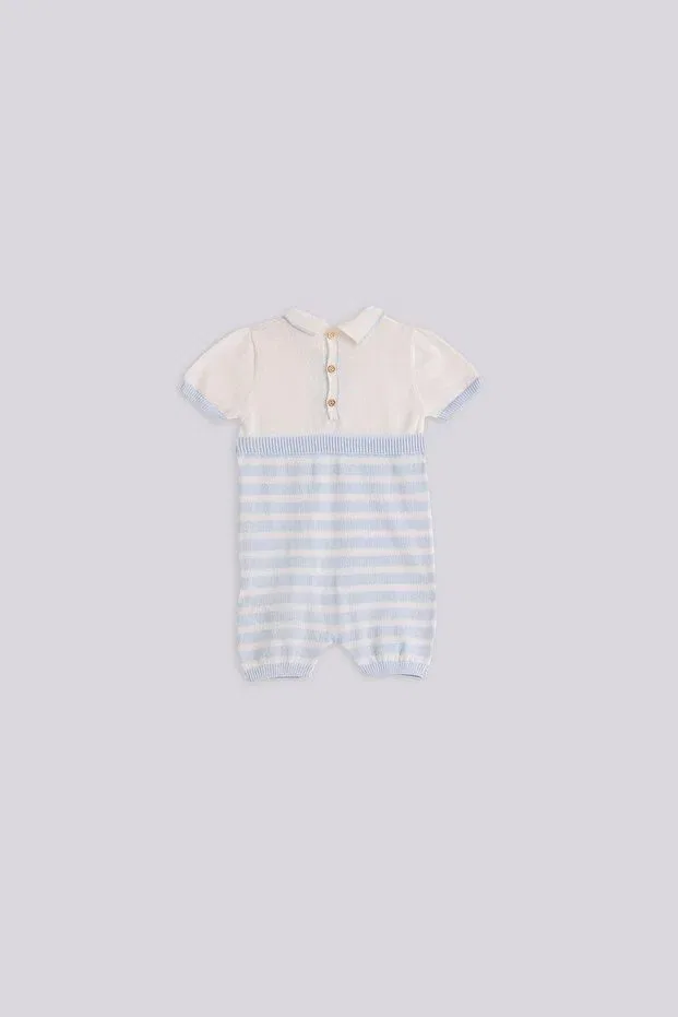 Детский комбинезон для мальчиков хлопковый Layette, Blue — фото 2